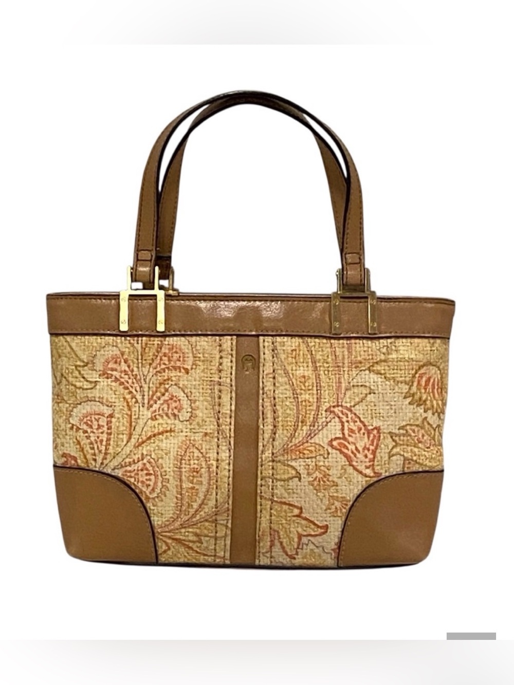 Etienne Aigner Patterned Weave Double Handled Mini Little Bag - EC